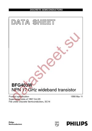 BFG403W T/R datasheet  